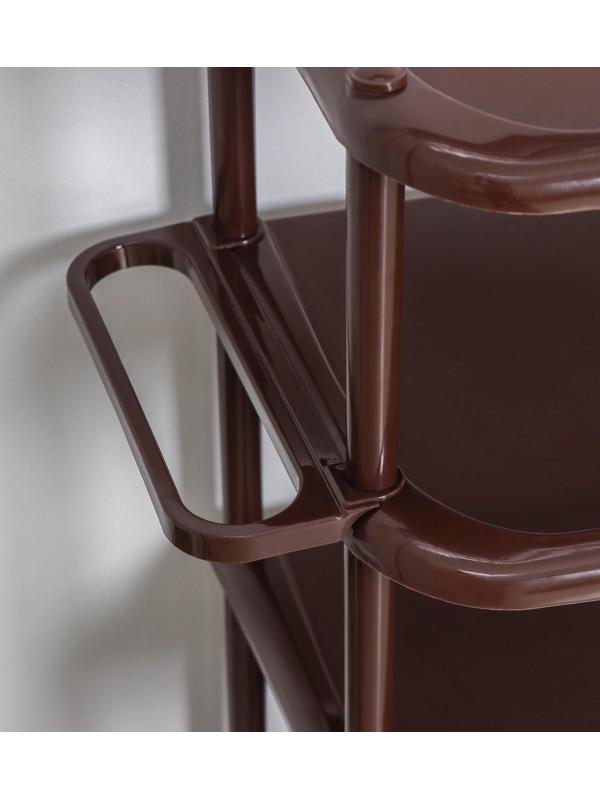 Полка для обуви, 5 ярусов, 48×31×83 см, цвет коричневый