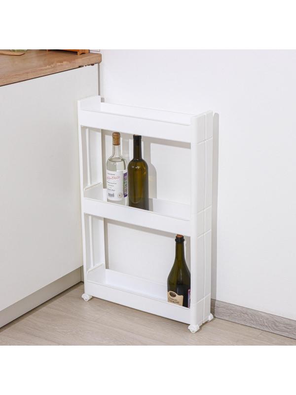 Стойка напольная 3-х секционная, на колёсиках, цвет белый