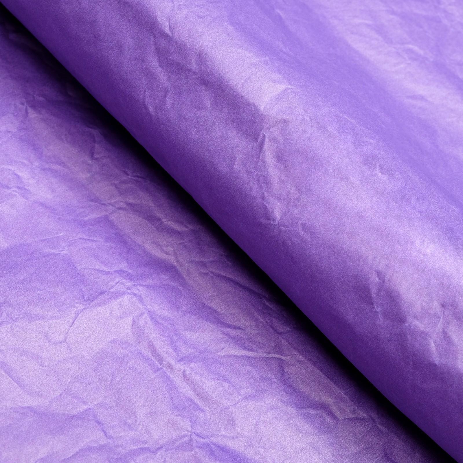 Бумага для упаковки, эколюкс, крафтовая, жатая, перламутровая, двухцветная, розовая, фиолетовая, двусторонняя, рулон 1 шт., 0,7 x 5 м