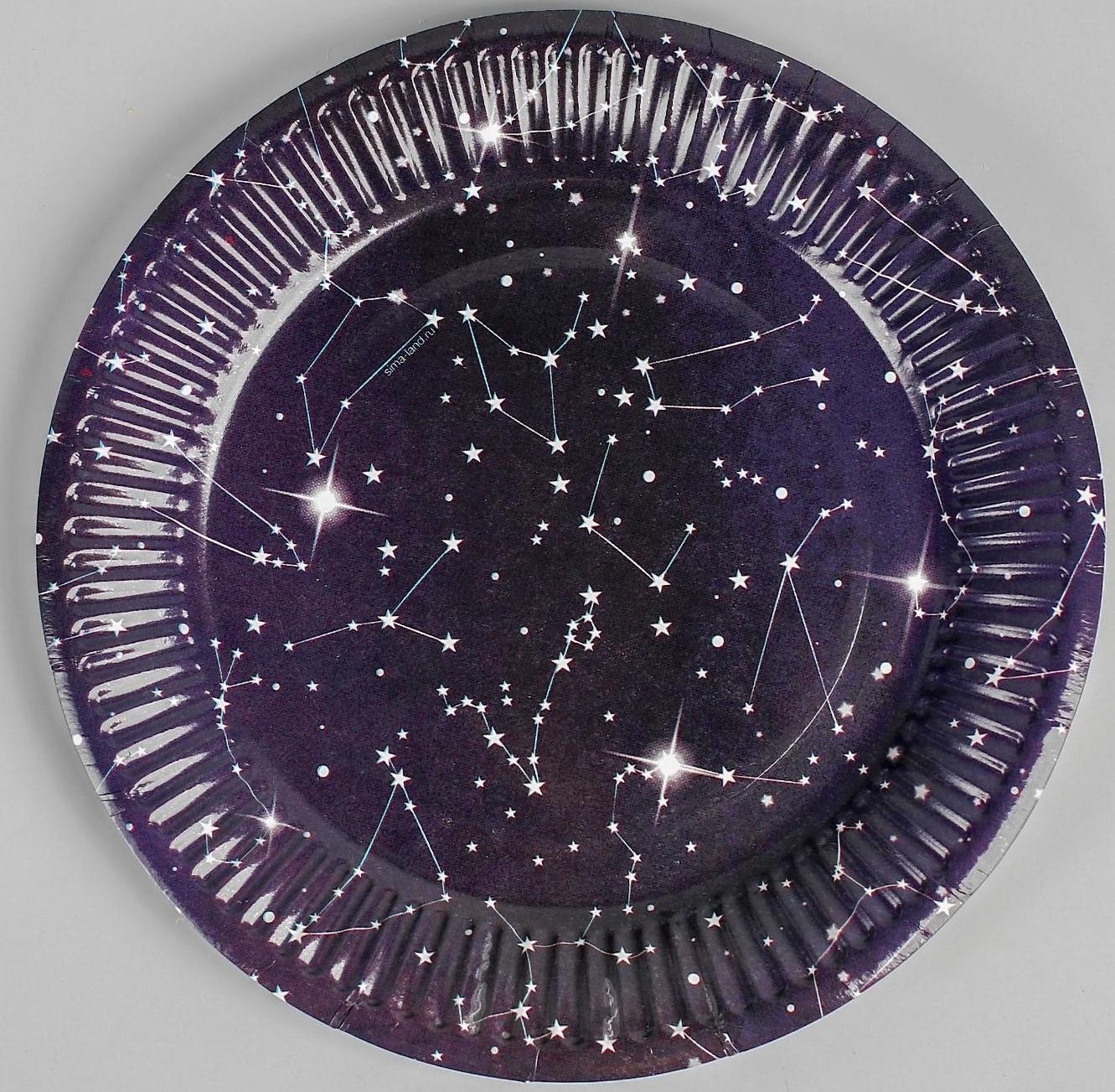 Тарелка бумажная «Космос», 18 см