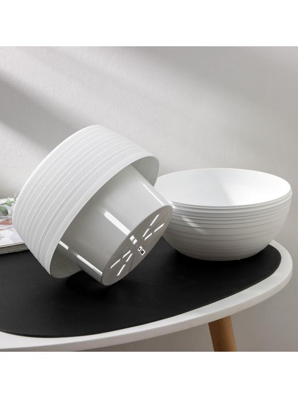 Горшок для цветов «Япония», 2 л, цвет белый