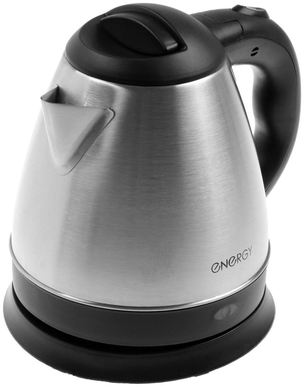 Чайник электрический ENERGY E-212, металл, 1.2 л, 1500 Вт, серебристый