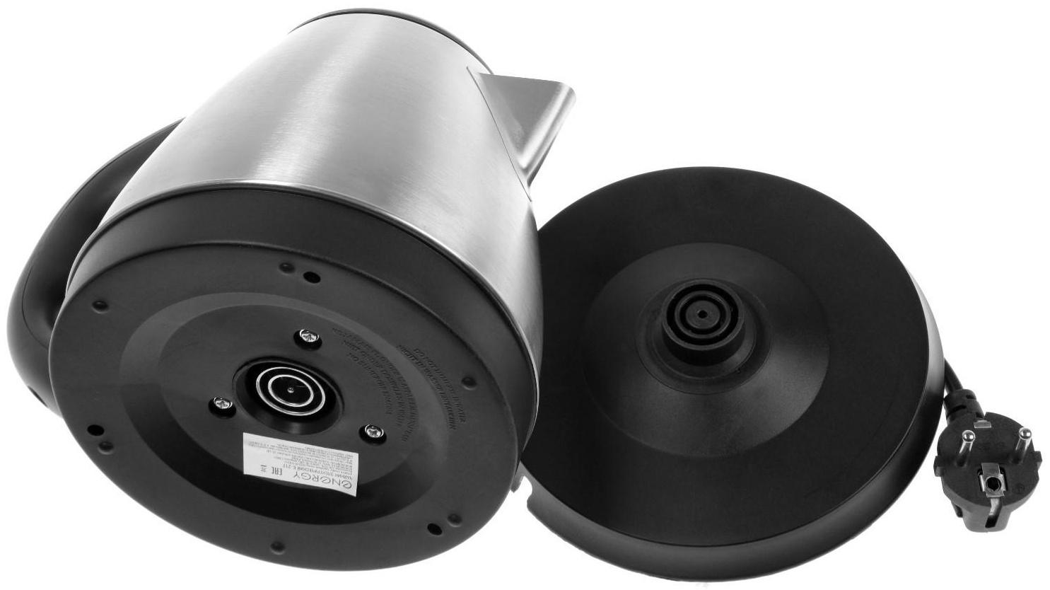 Чайник электрический ENERGY E-212, металл, 1.2 л, 1500 Вт, серебристый