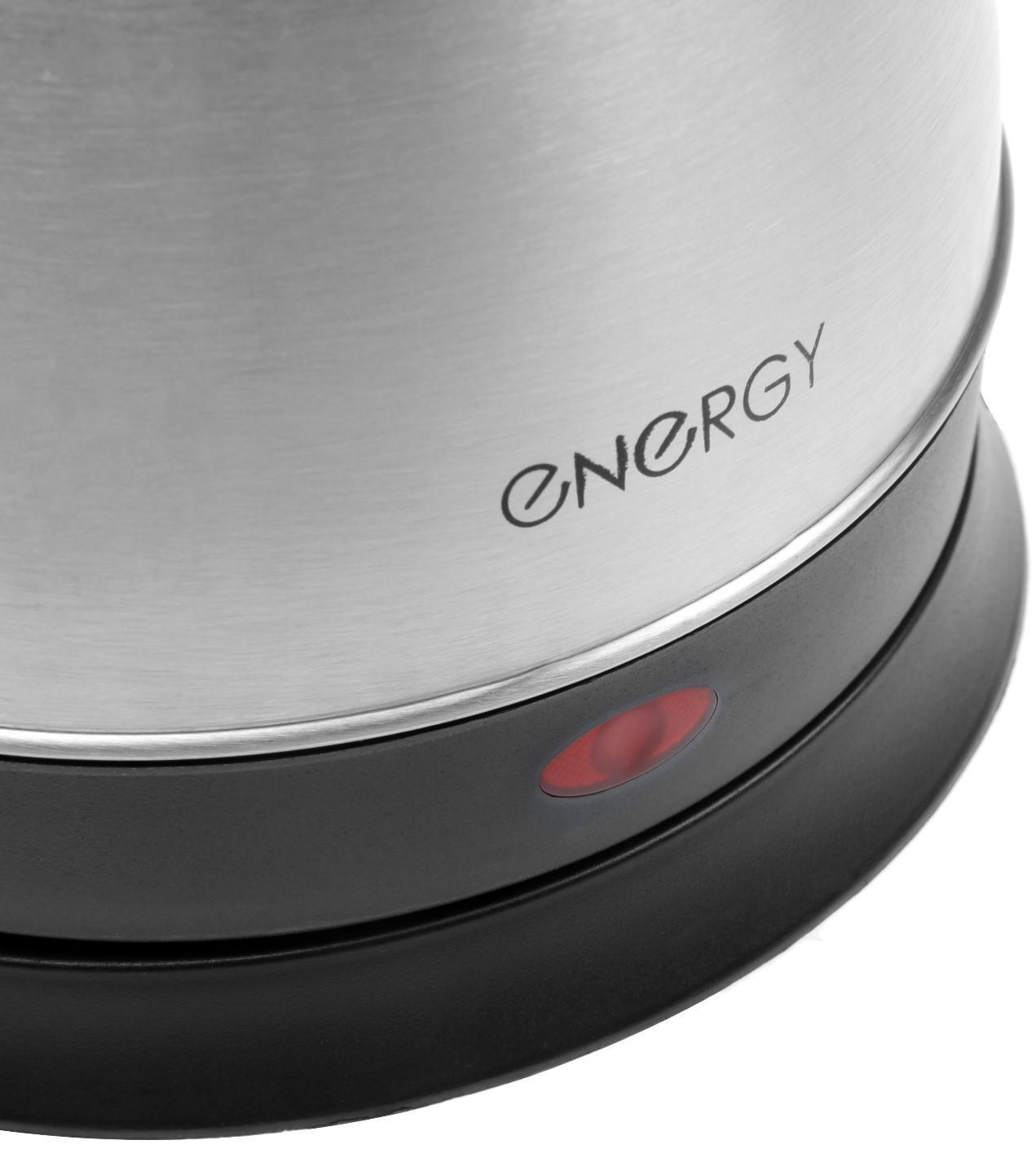 Чайник электрический ENERGY E-212, металл, 1.2 л, 1500 Вт, серебристый
