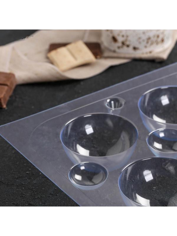 Форма для шоколада и конфет «Сферы», 6 см, цвет прозрачный