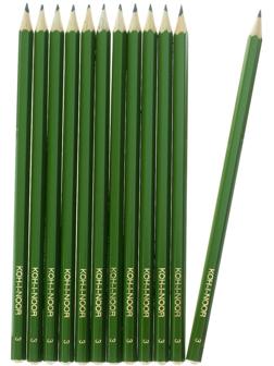Набор 12 штук карандаш чернографитный Koh-I-Noor 1702/3 HB, граненый (2645619)