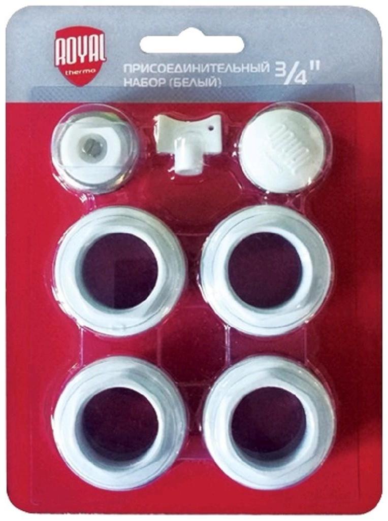 Комплект для подключения радиатора Royal Thermo 3/4'' white, белый