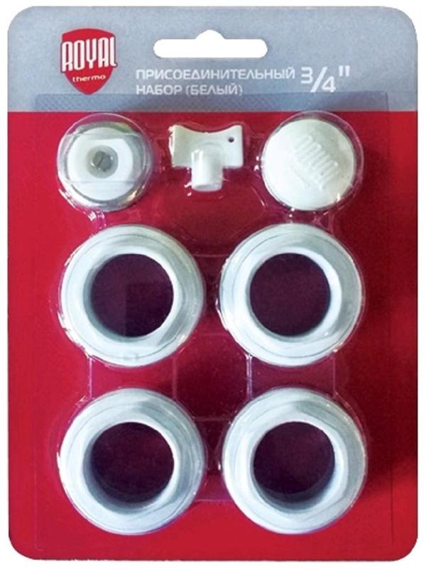 Комплект для подключения радиатора Royal Thermo 3/4'' white, белый