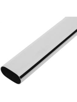 Труба ТУНДРА овальная 30х15 мм, L=1500 мм, цвет хром