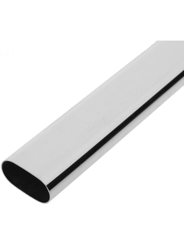 Труба ТУНДРА овальная 30х15 мм, L=1500 мм, цвет хром