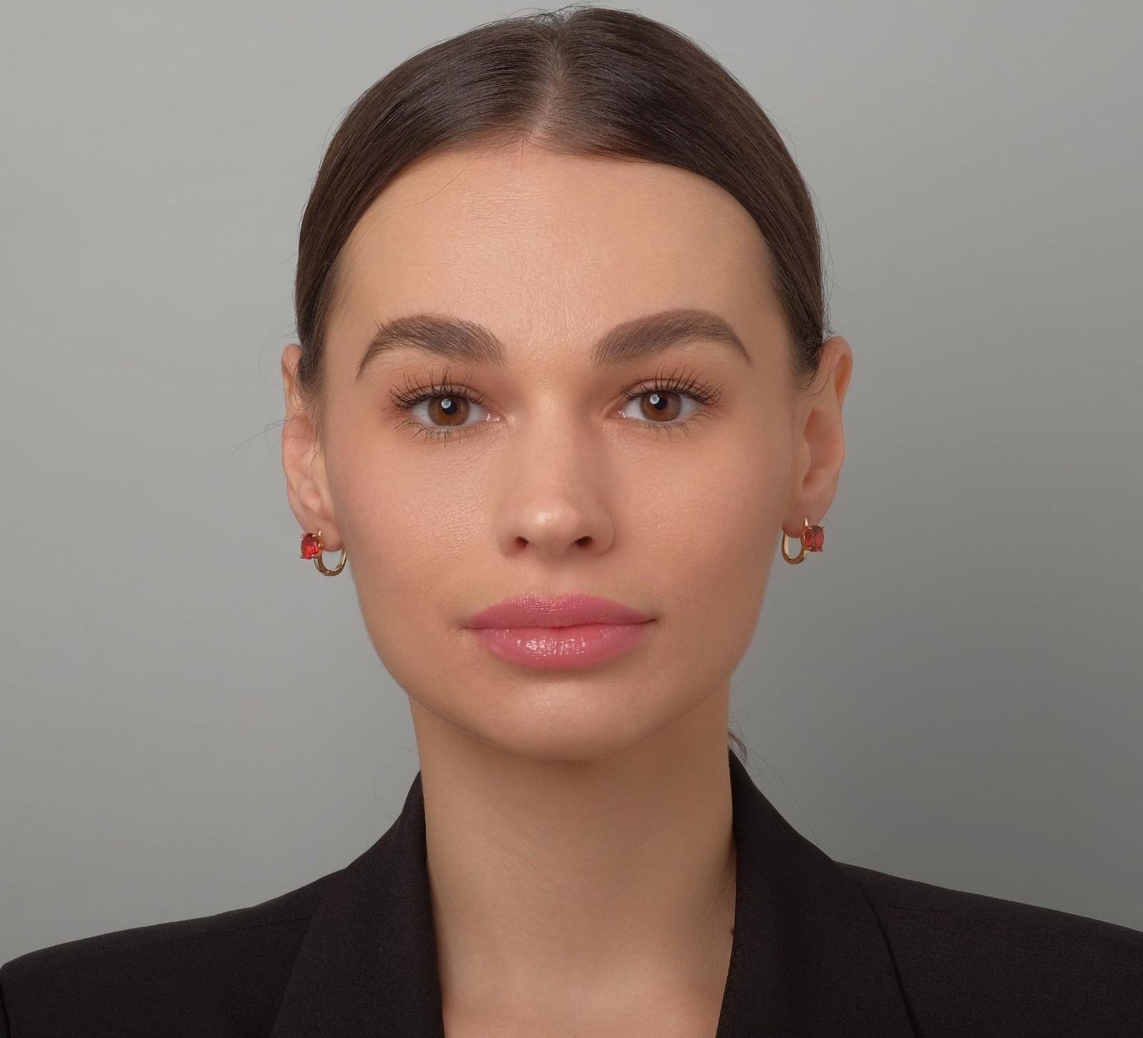 Серьги со стразами 