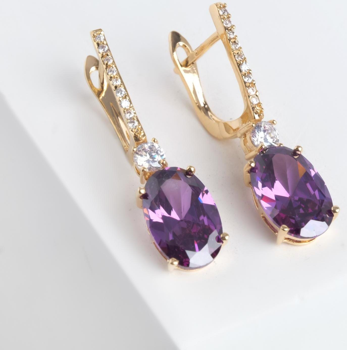 Серьги со стразами 