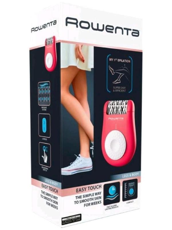 Эпилятор Rowenta EP1110F0, 4.8 Вт, 24 пинцета, 2 скорости, 1 насадка, 220 В, розовый