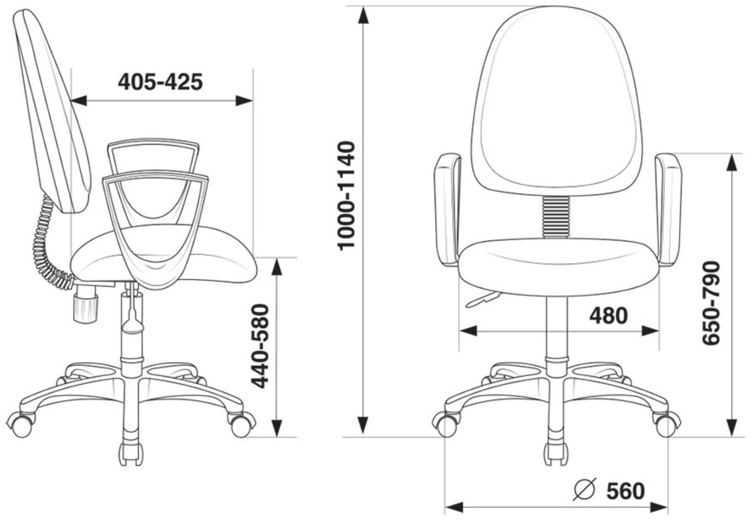 Кресло Бюрократ CH-1300N/3C11 черный