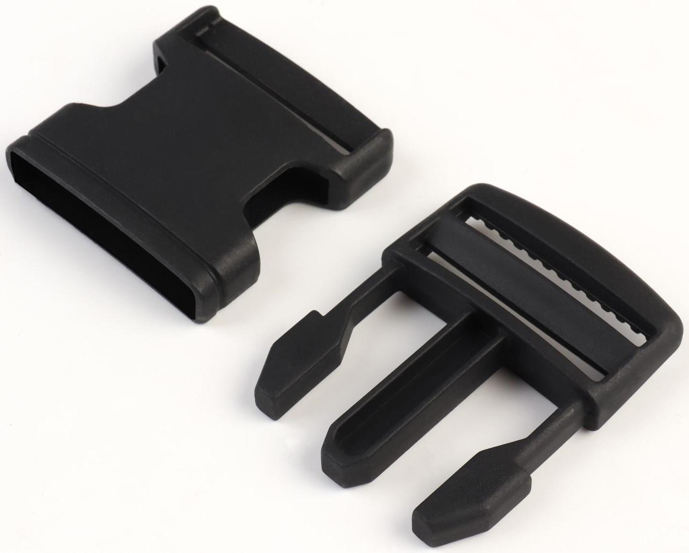 Фастекс 40 мм, нагрузка до 25 кг, 10 шт, цвет чёрный