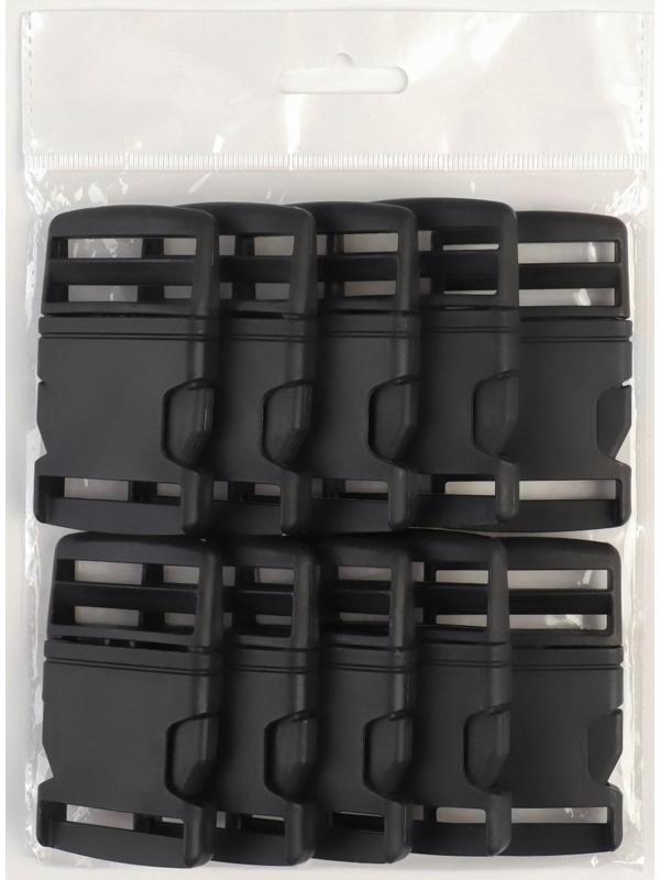 Фастекс 40 мм, нагрузка до 25 кг, 10 шт, цвет чёрный