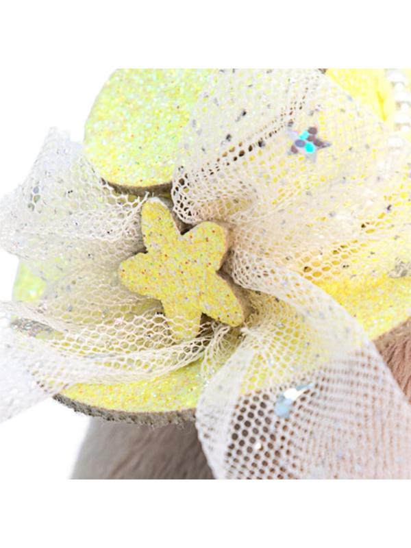 Мягкая игрушка «Зайка Ми», в жёлтом сарафане, 15 см