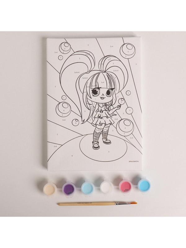 Картина по номерам «Сладкая девчонка»21×15 см