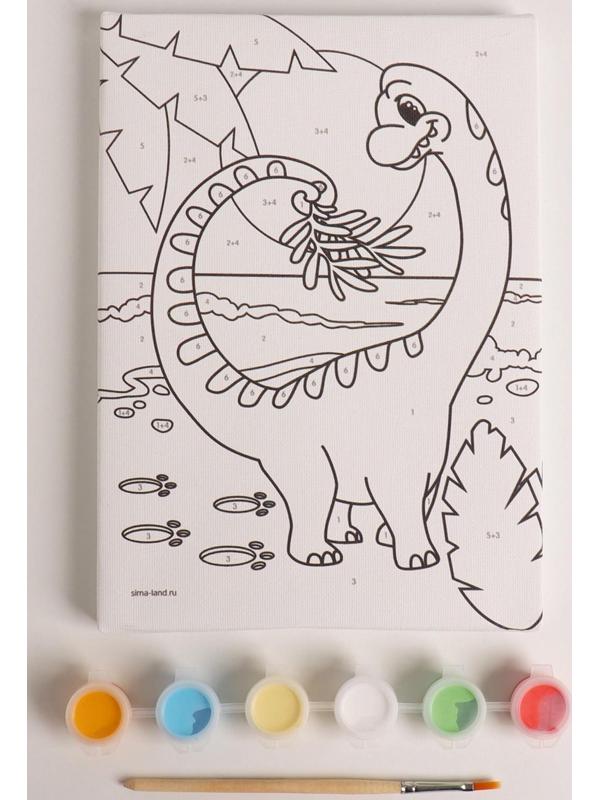 Картина по номерам «Динозаврик» 21×15 см