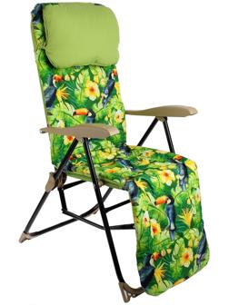 Кресло-шезлонг ННК5/L, р. 82 x 59 x 116 см, принт с туканами