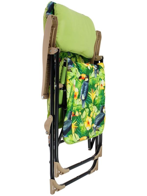 Кресло-шезлонг ННК5/L, р. 82 x 59 x 116 см, принт с туканами