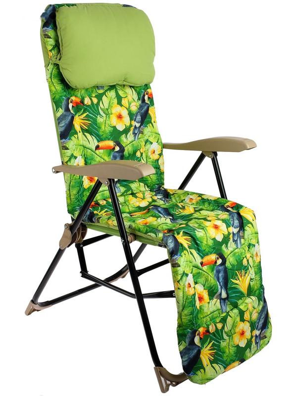 Кресло-шезлонг ННК5/L, р. 82 x 59 x 116 см, принт с туканами