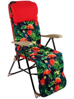 Кресло-шезлонг ННК5/L, р. 82 x 59 x 116 см, принт с фламинго