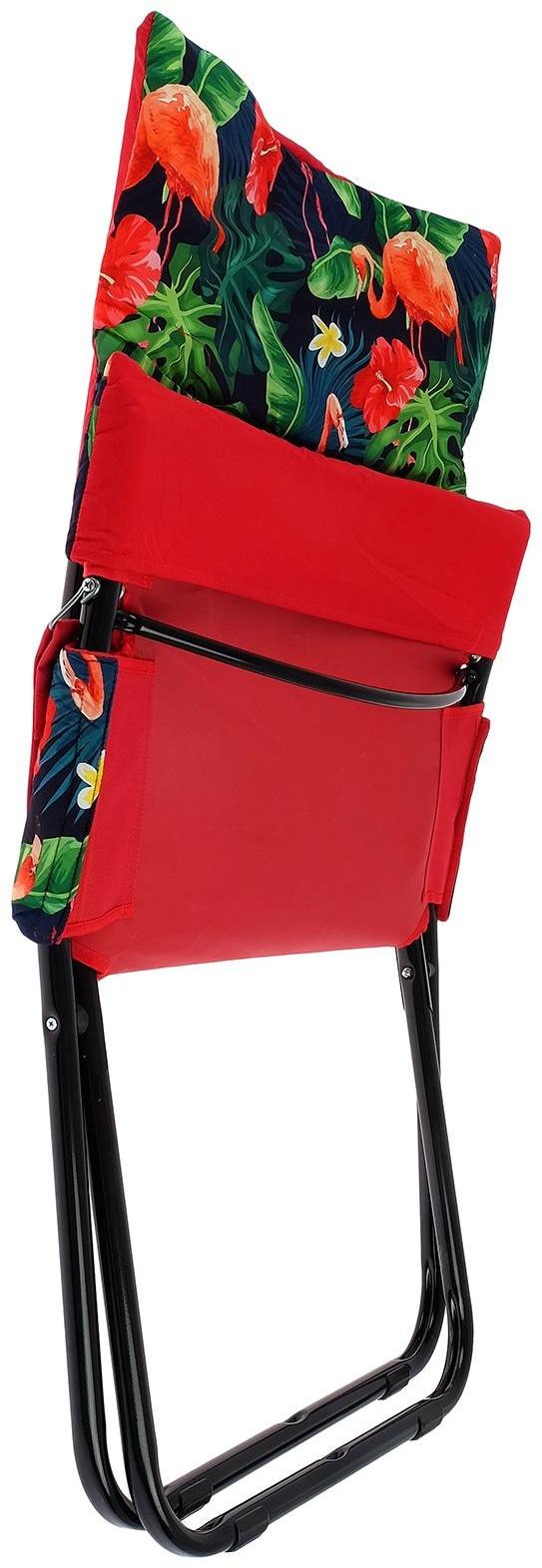 Кресло-шезлонг HHK4Р/F, р. 85 x 64 x 86 см, принт с фламинго