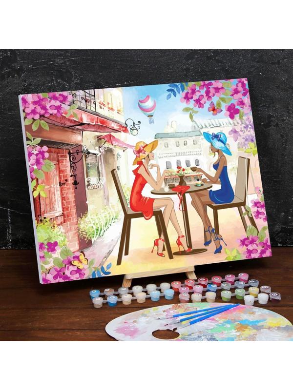 Картина по номерам на холсте с подрамником «Подружки» 40×50 см