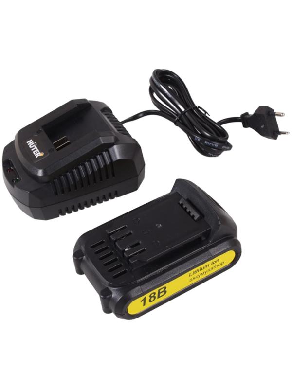 Триммер аккумуляторный Huter GET-18-2Li, 18 В, 2 Ач, Li-lon, регулируемая штанга