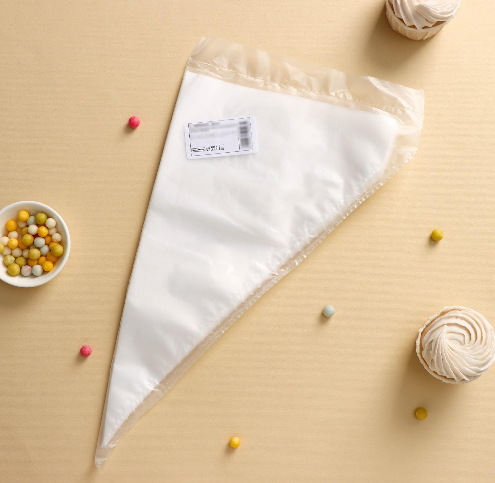 Набор кондитерских одноразовых мешков 25 шт, 35 см, цвет прозрачный