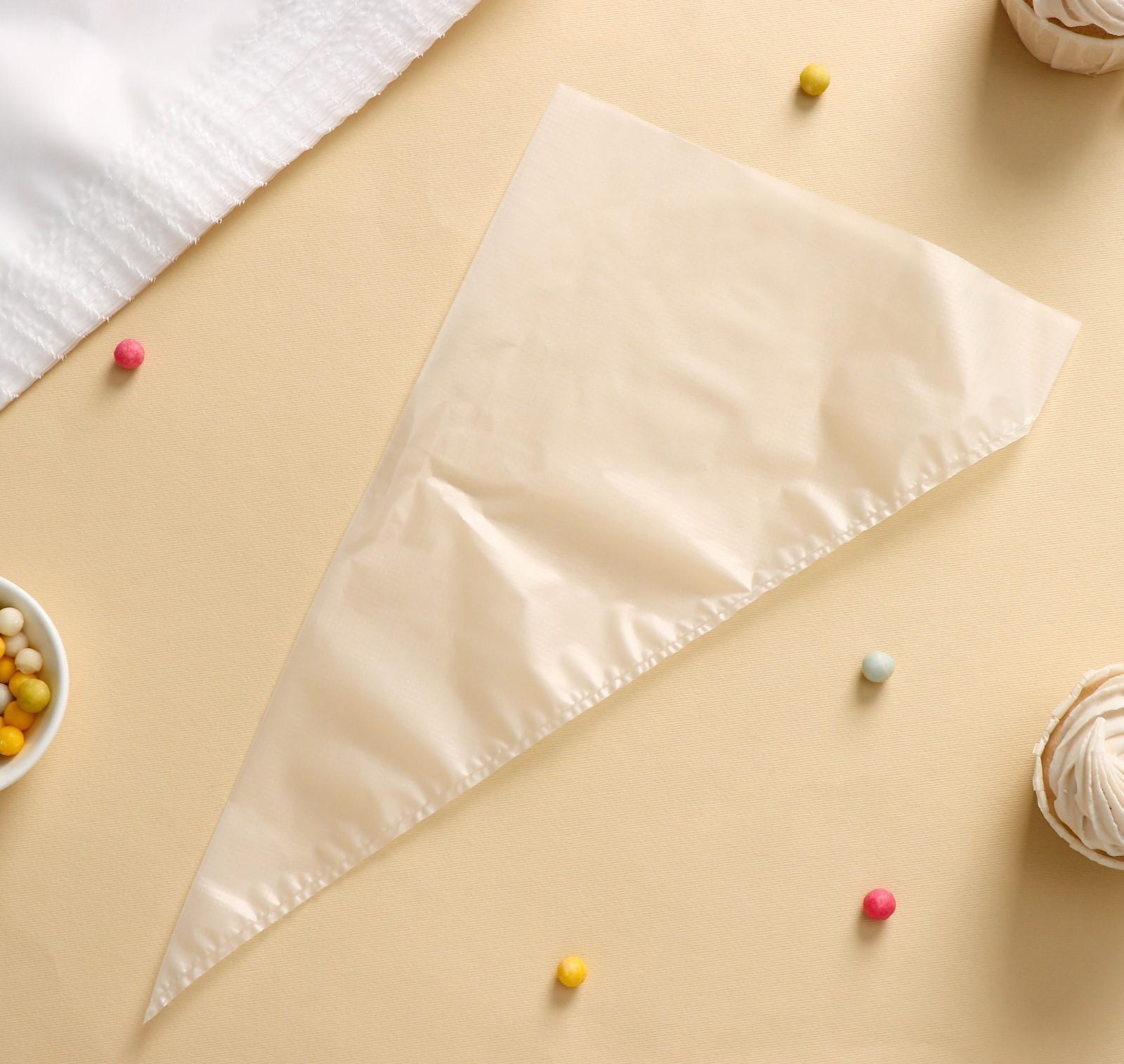 Набор кондитерских одноразовых мешков 25 шт, 35 см, цвет прозрачный