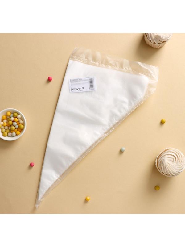 Набор кондитерских одноразовых мешков 25 шт, 35 см, цвет прозрачный