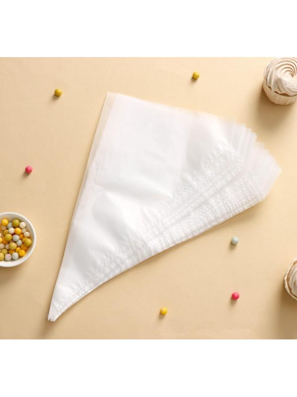 Набор кондитерских одноразовых мешков 25 шт, 35 см, цвет прозрачный