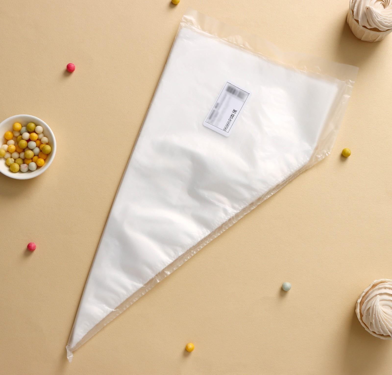 Набор кондитерских одноразовых мешков 25 шт, 40 см, цвет прозрачный