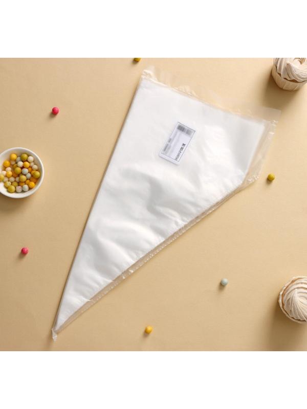 Набор кондитерских одноразовых мешков 25 шт, 40 см, цвет прозрачный