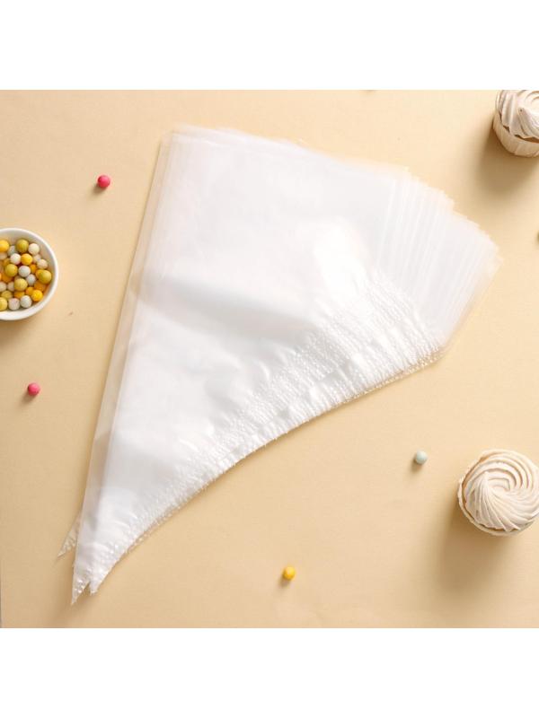 Набор кондитерских одноразовых мешков 25 шт, 40 см, цвет прозрачный