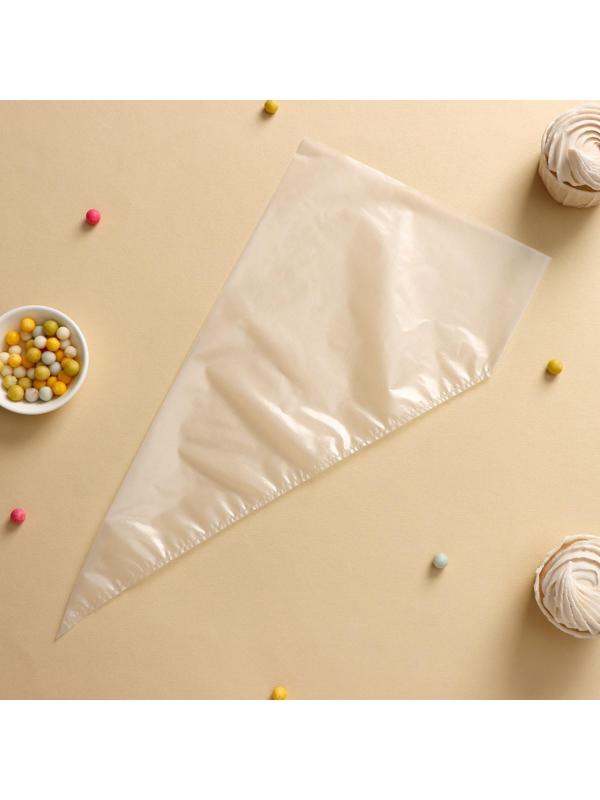 Набор кондитерских одноразовых мешков 25 шт, 40 см, цвет прозрачный