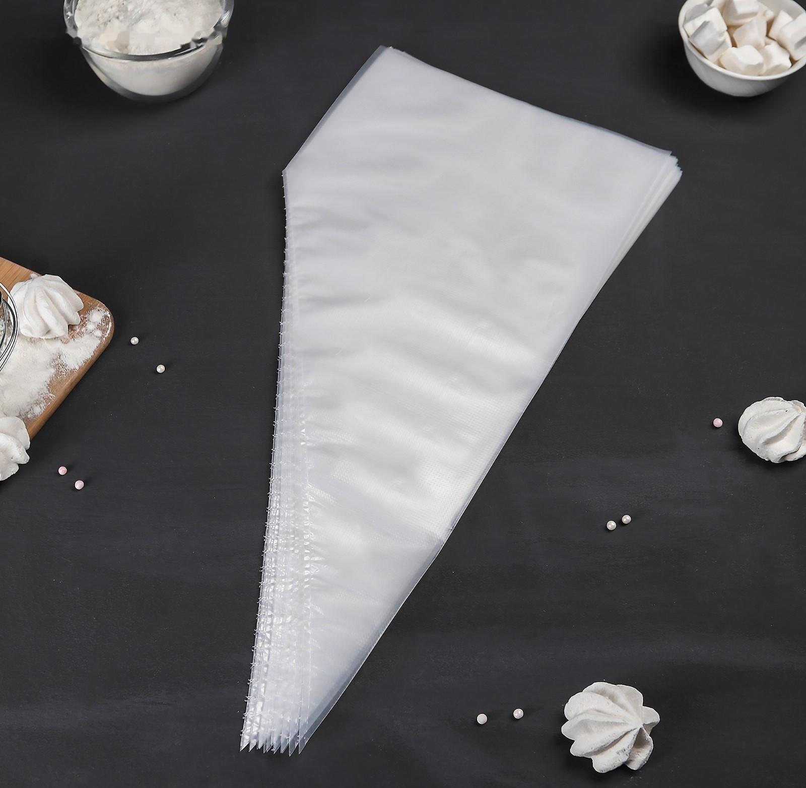 Набор кондитерских одноразовых мешков 25 шт, 50 см, цвет прозрачный