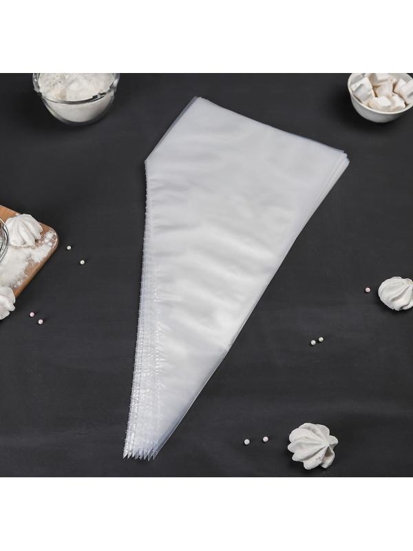 Набор кондитерских одноразовых мешков 25 шт, 50 см, цвет прозрачный