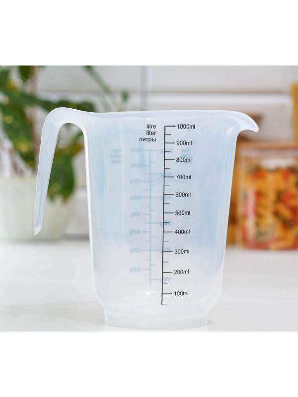 Кувшин мерный, 1 л, цвет прозрачный