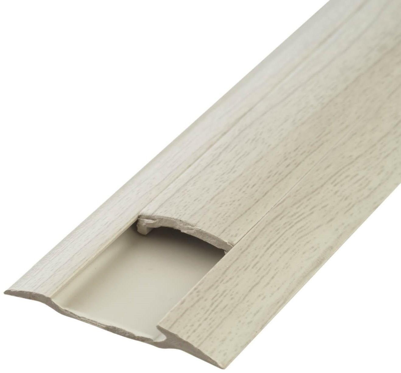 Порог с монтажным каналом 36мм 0,9м Идеал, Ясень серый