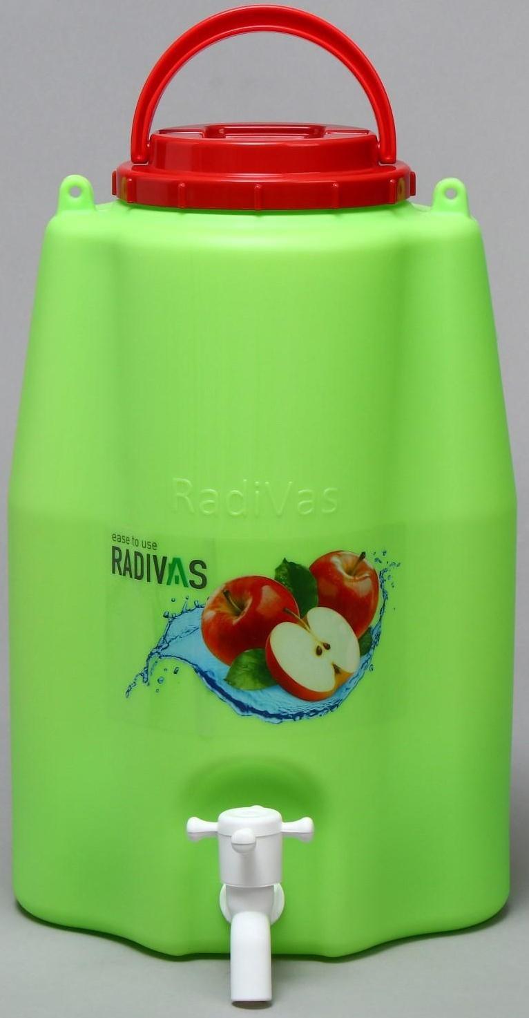 Канистра-умывальник, пищевая, 10 л, зелёный