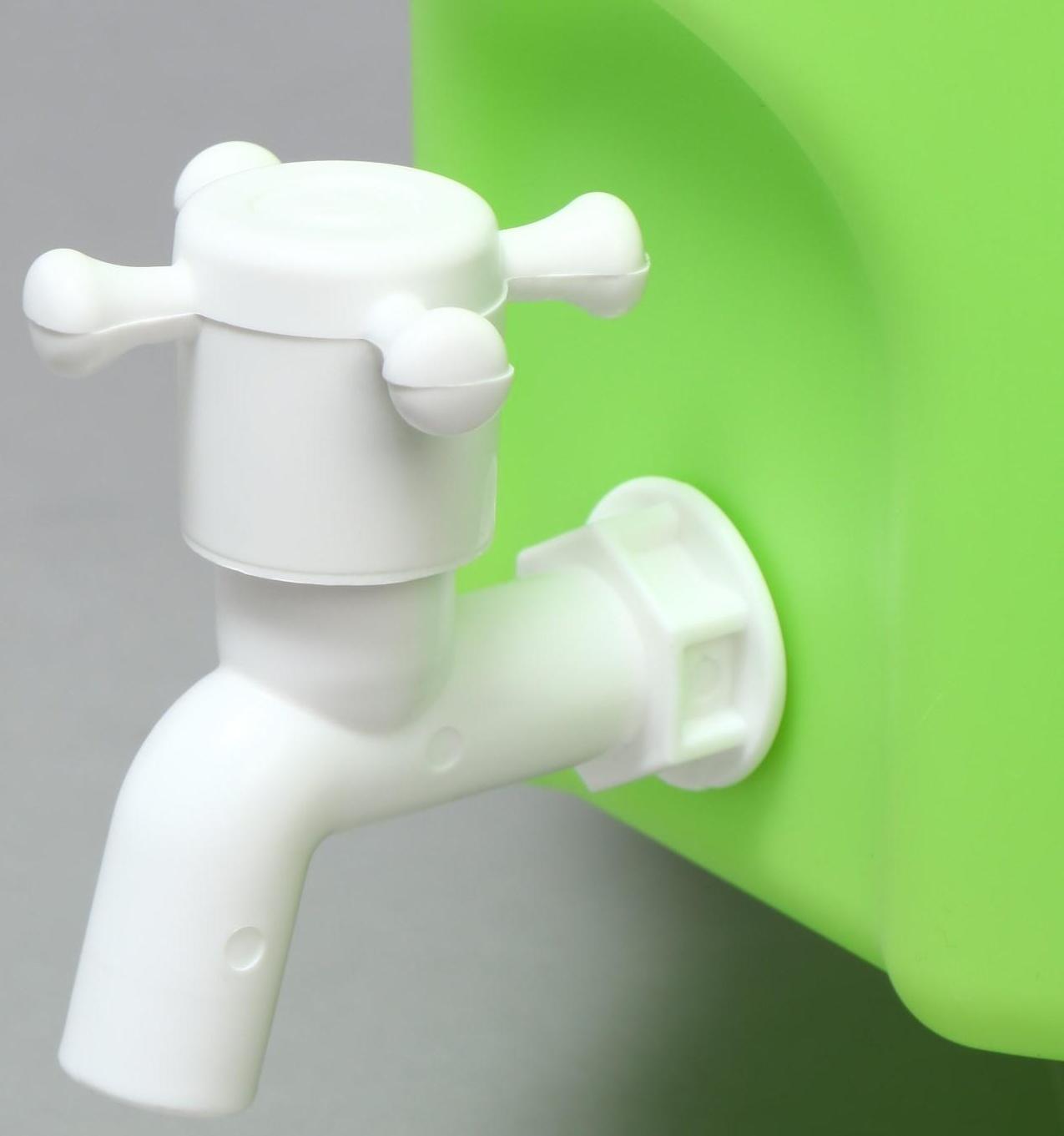 Канистра-умывальник, пищевая, 10 л, зелёный