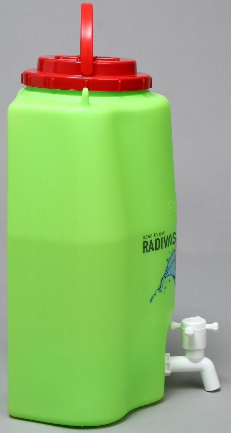 Канистра-умывальник, пищевая, 10 л, зелёный