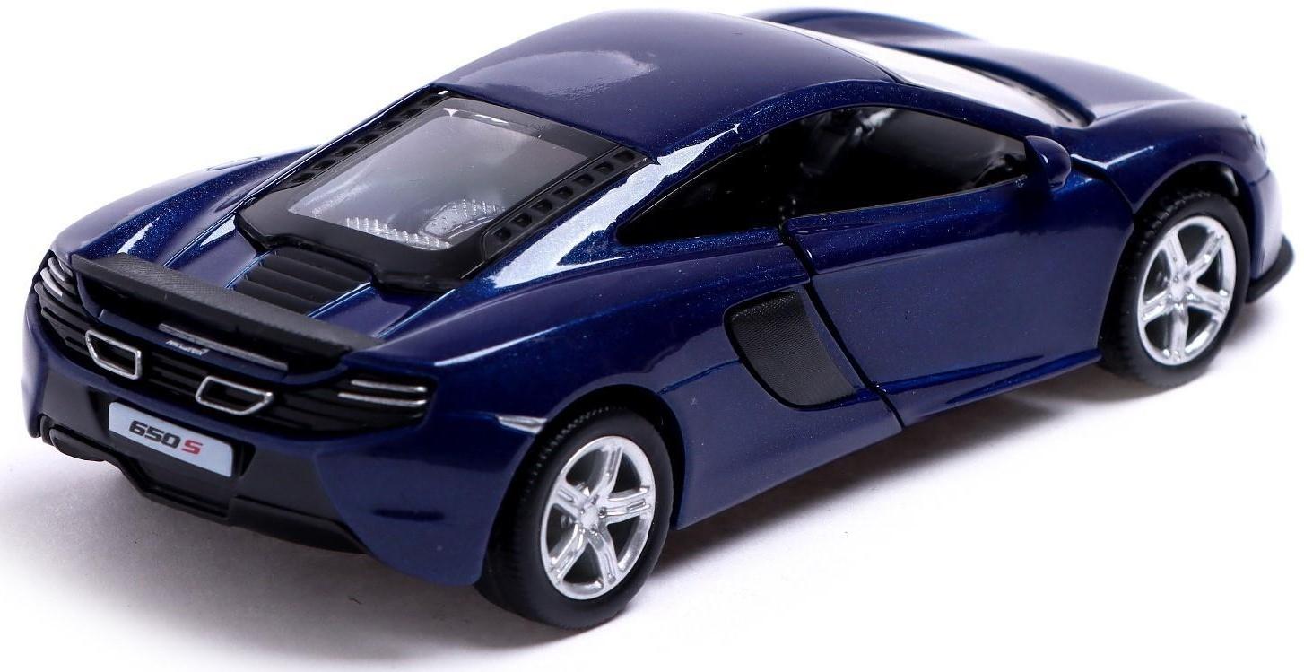 Машина металлическая MCLAREN 650S, 1:32, открываются двери, инерция, цвет синий