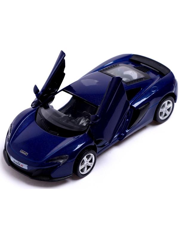 Машина металлическая MCLAREN 650S, 1:32, открываются двери, инерция, цвет синий