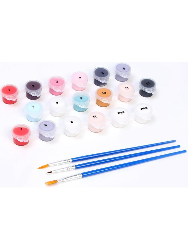 Картина по номерам на холсте с подрамником «Девушка в Париже» 40×50 см