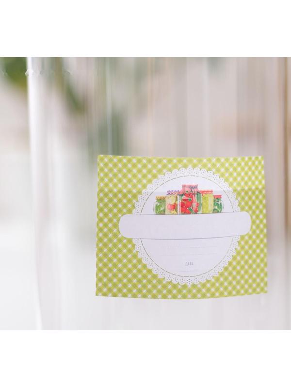 Этикетка для домашних заготовок «Дачные», 70×70 мм, зелёная