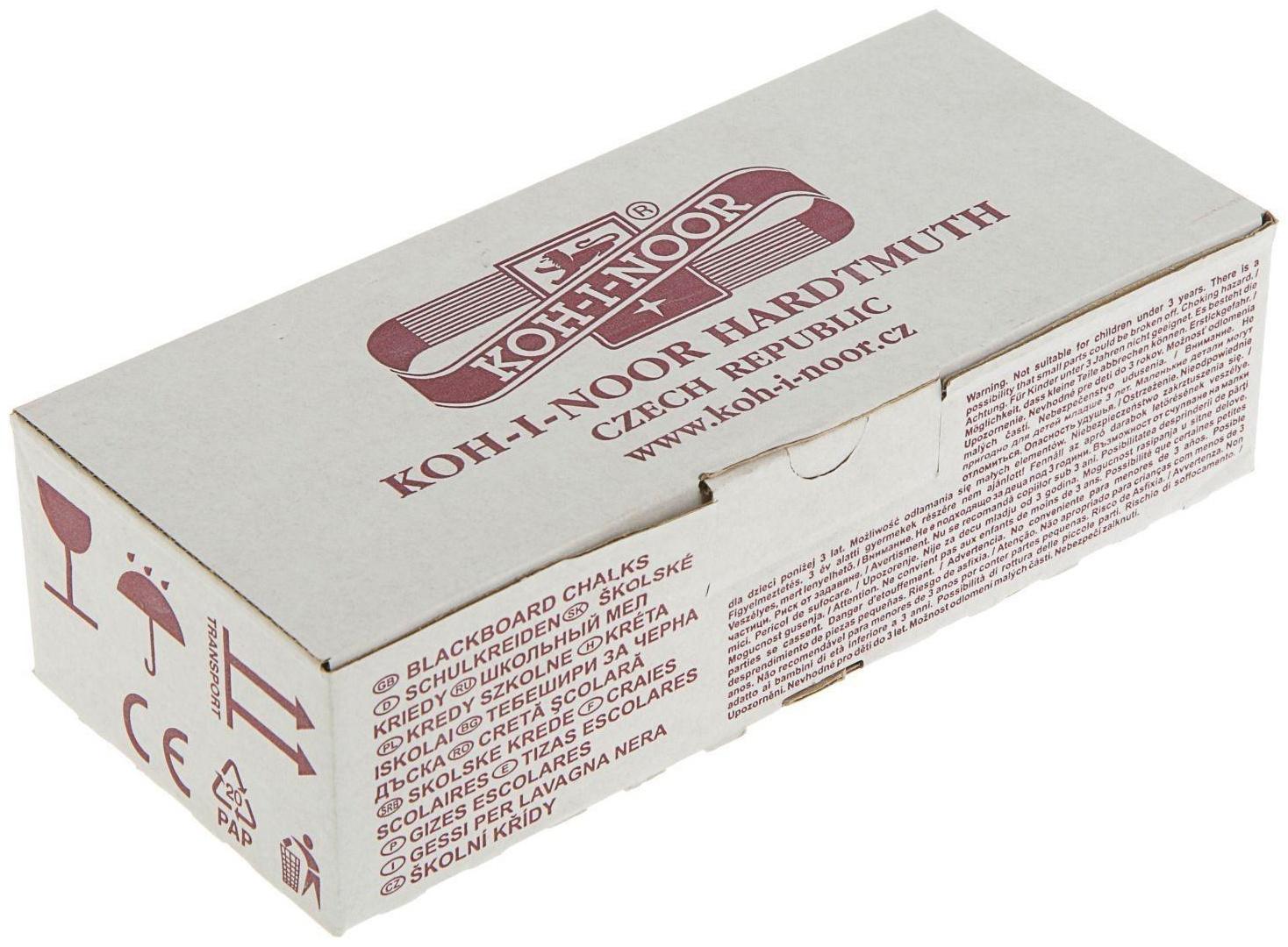 Набор мела белого 100 штук, Koh-I-Noor, 12 х 12 х 100 мм